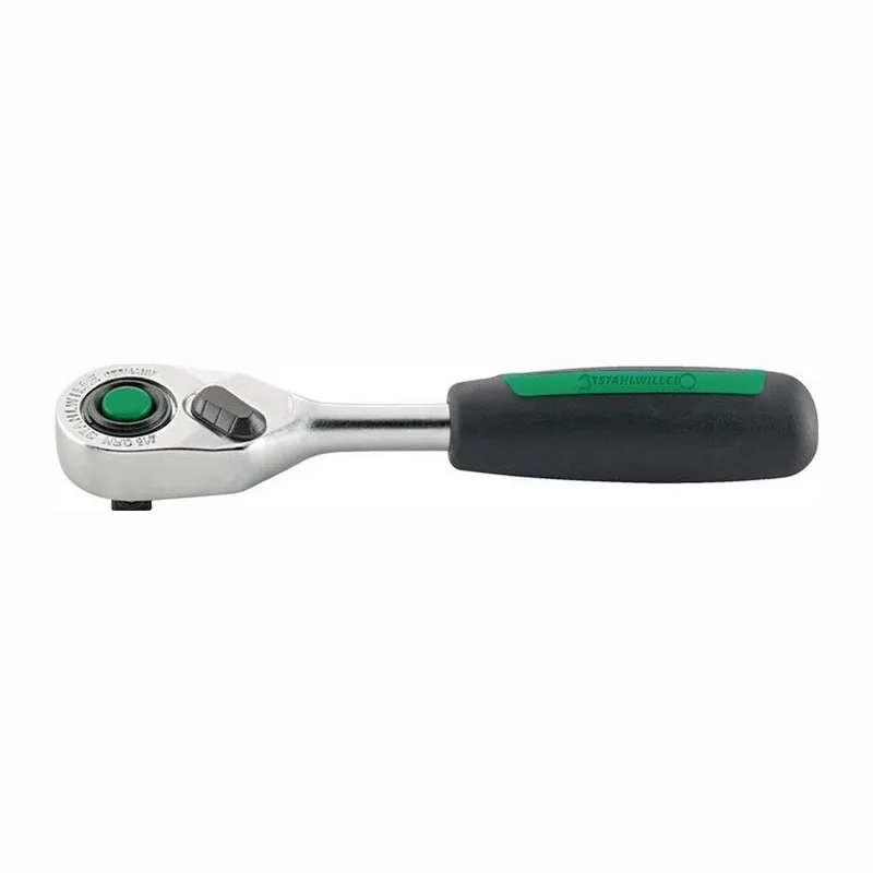 QuickRelease Ratel met fijne tand 1/4" 6,3 mm 415QR N van Stahlwille, Zwart, Groen, Grijs – productafbeelding