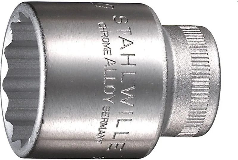 serie 50 Dopsleutel twaalfkant 1/2" / 22 - HPQ - maat 22 - Prijs per stuk von Stahlwille, Chrom – Produktbild