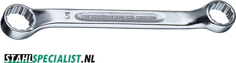 Stahlwille 41602428 180 A 3/8 X 7/16 Dubbele ringsleutel Sleutelbreedte (inch) 3/8 - 7/16 fra Stahlwille, Kleurloos – produktbillede
