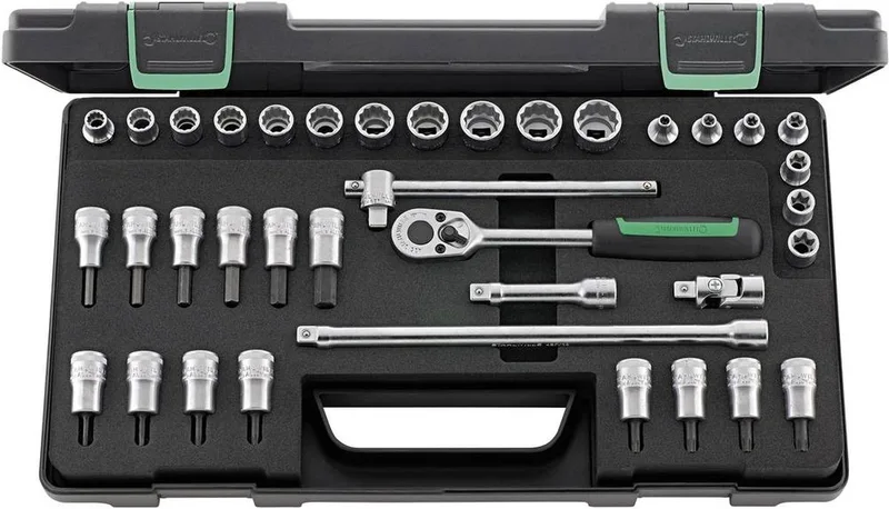 Stahlwille 45/49/32/5TX KN 96022119 Dopsleutelset 3/8 (10 mm) 37-delig von Stahlwille, Kleurloos – Produktbild