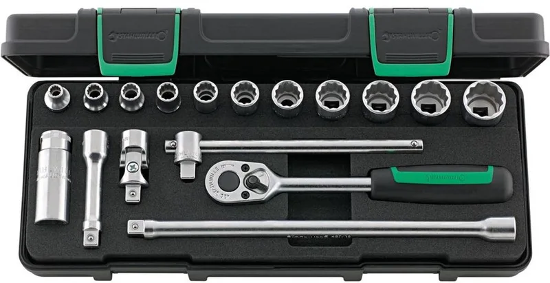 Stahlwille 45A/12/5 KN 96025204 Dopsleutelset 3/8 (10 mm) by Stahlwille, Kleurloos – product image