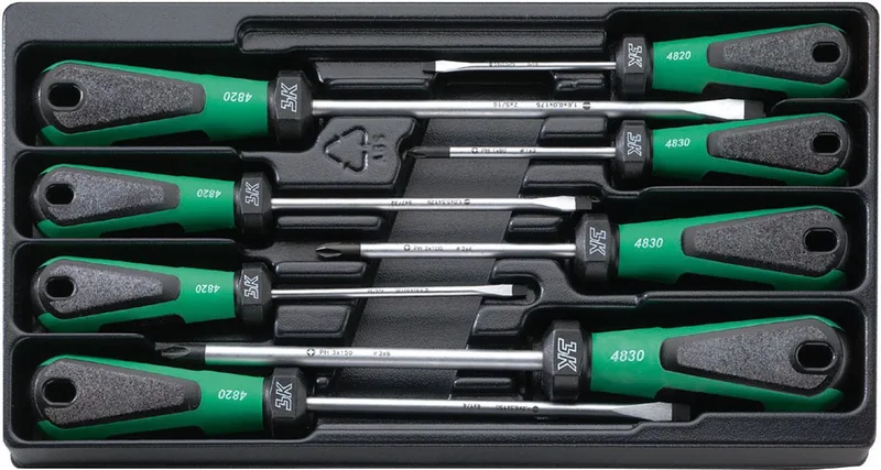 Stahlwille 4892 SATZ DRALL-SCHRAUBENDREHER M. DREIKOMPONENTENGRIFF Schroevendraaierset von Stahlwille, Kleurloos – Produktbild