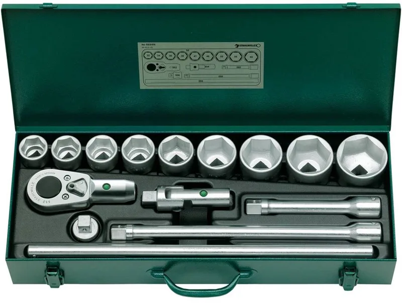 Stahlwille 55/9/6 N 96050103 Dopsleutelset 3/4 (20 mm) by Stahlwille, Kleurloos – product image