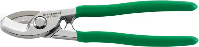 Stahlwille 6630 5 220 KABELSCHERE VERCHROMT 220 MM 66305220 Kabelschere Geeignet für (Abisoliertechnik) Alu- und Kupferkabel, ein- und mehrdrähtig 70 mm² von Stahlwille – Produktbild 1 von 2