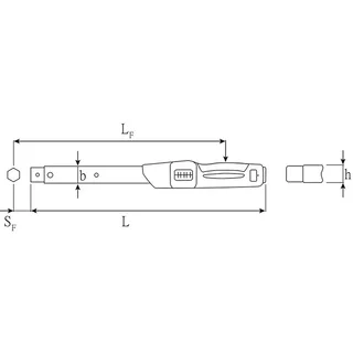 Clé Dynamométrique 14x18 730n/65 130-650nm de Stahlwille, Kleurloos – image du produit 2 sur 3