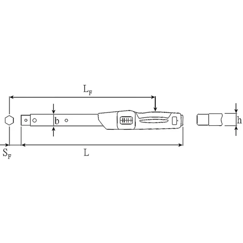 Clé Dynamométrique 14x18 730n/65 130-650nm de Stahlwille, Kleurloos – image du produit 3 sur 3