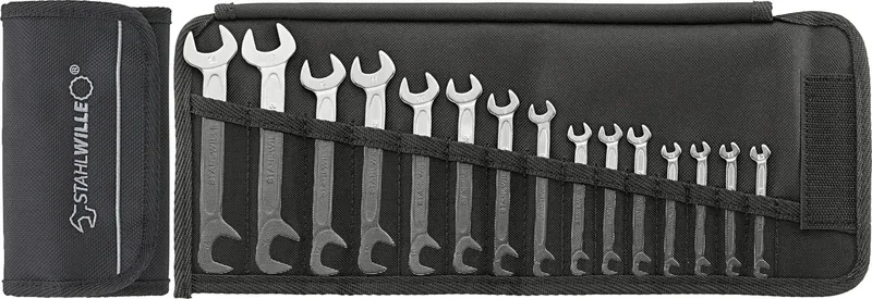 Stahlwille 96400651 12/15 PC Doppel-Maulschlüssel-Satz 15teilig Schlüsselweite (Metrisch) 3.2 - 14 mm von Stahlwille – Produktbild 1 von 2