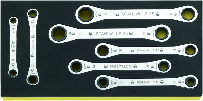 Stahlwille 96838751 TCS 25/7 Ring-Ratschenschlüssel-Satz Schlüsselweite (Metrisch) 8 - 19 mm von Stahlwille – Produktbild 2 von 2