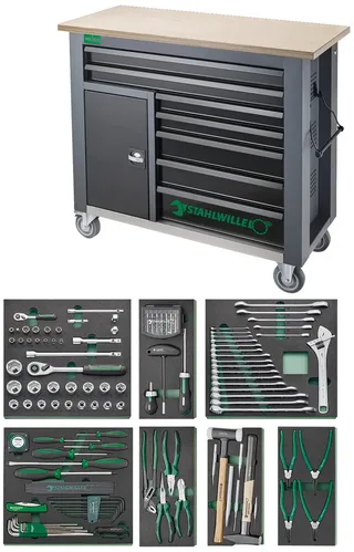 Stahlwille 98830194 Werkbank (B x H x T) 1150 x 1045 x 500 mm Anthrazit fra Stahlwille – produktbillede 1 af 2