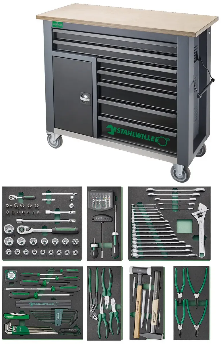Stahlwille 98830194 Werkbank (B x H x T) 1150 x 1045 x 500 mm Anthrazit fra Stahlwille – produktbillede 1 af 2