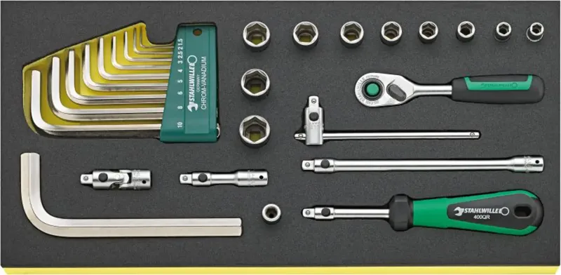 TCS 1/4 ZOLL + 10760 CV QR 96830364 Werkzeugset van Stahlwille – productafbeelding 1 van 2