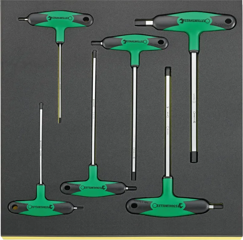 TCS 10768-2K/6 Haakse schroevendraaierset 3 mm, 4 mm, 5 mm, 6 mm, 8 mm, 10 mm 6-delig de Stahlwille – image du produit 2 sur 2