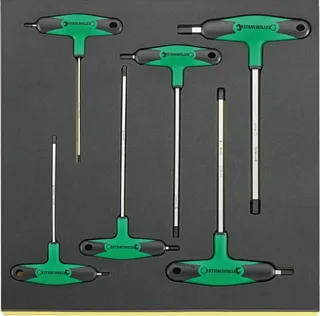 TCS 10768-2K/6 Haakse schroevendraaierset 3 mm, 4 mm, 5 mm, 6 mm, 8 mm, 10 mm 6-delig de Stahlwille – image du produit 1 sur 2