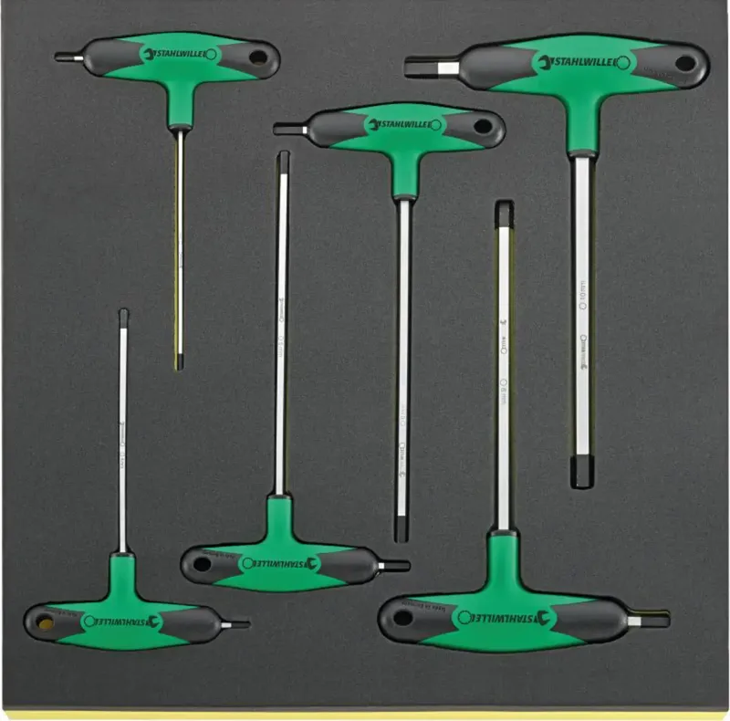 TCS 10768-2K/6 Haakse schroevendraaierset 3 mm, 4 mm, 5 mm, 6 mm, 8 mm, 10 mm 6-delig de Stahlwille – image du produit 1 sur 2