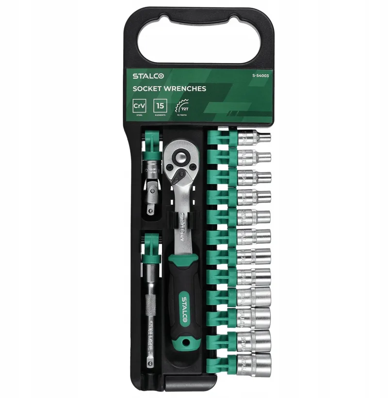 15-delige Doppenset met Ratel 1/4" by Stalco – product image