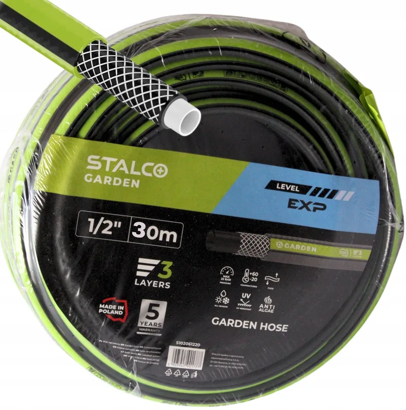 30m 1/2" Tuinslang - 3 Lagen, Verstevigd, Knikt Niet by Stalco – product image