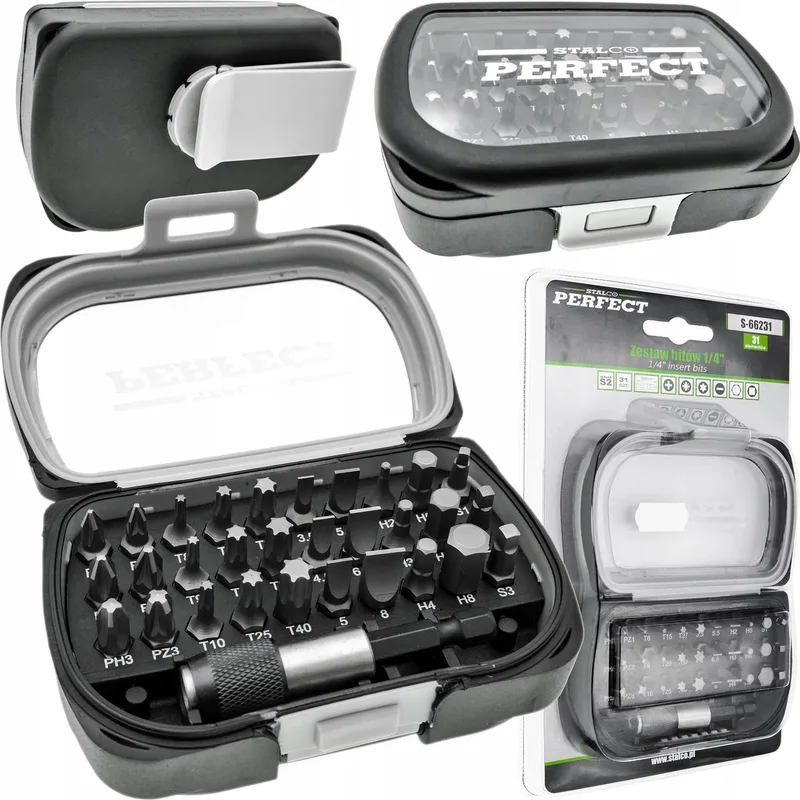 Bitset 30 Delen 1/4" 25mm met Houder en Koffer de Stalco – image du produit