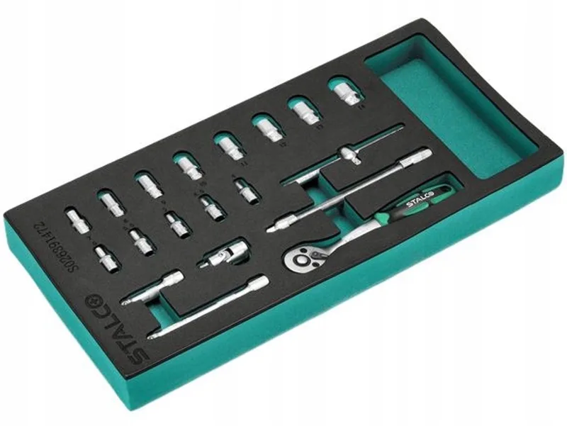 Doppenset 1/4" 4-14mm 19 Delen - Kwaliteit & Ergonomie by Stalco – product image