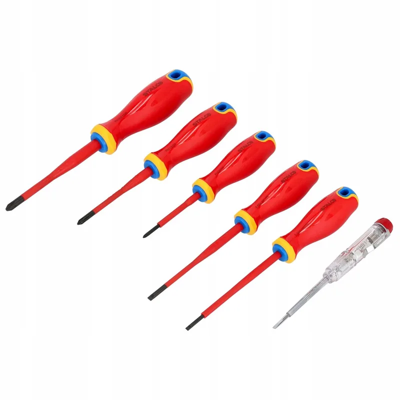 Elektrotechnische Schroevendraaierset 6 Delen 1000V S2 Staal van Stalco, Blauw – productafbeelding