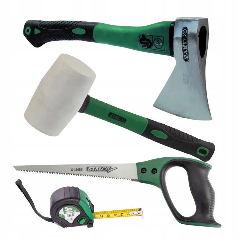 Gereedschapset: Bijl, Hamer, Zaag & Meetlint by Stalco – product image