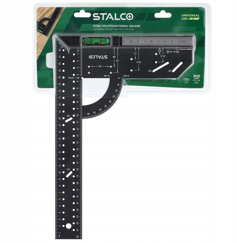 Multifunctionele Hoekmeter 300mm met Waterpas | S010417317 by Stalco – product image