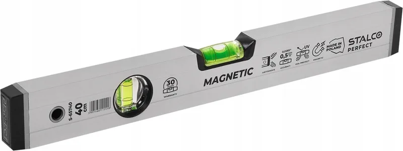 Perfect Aluminium Waterpas 40 cm met Magneet by Stalco, Silver – product image