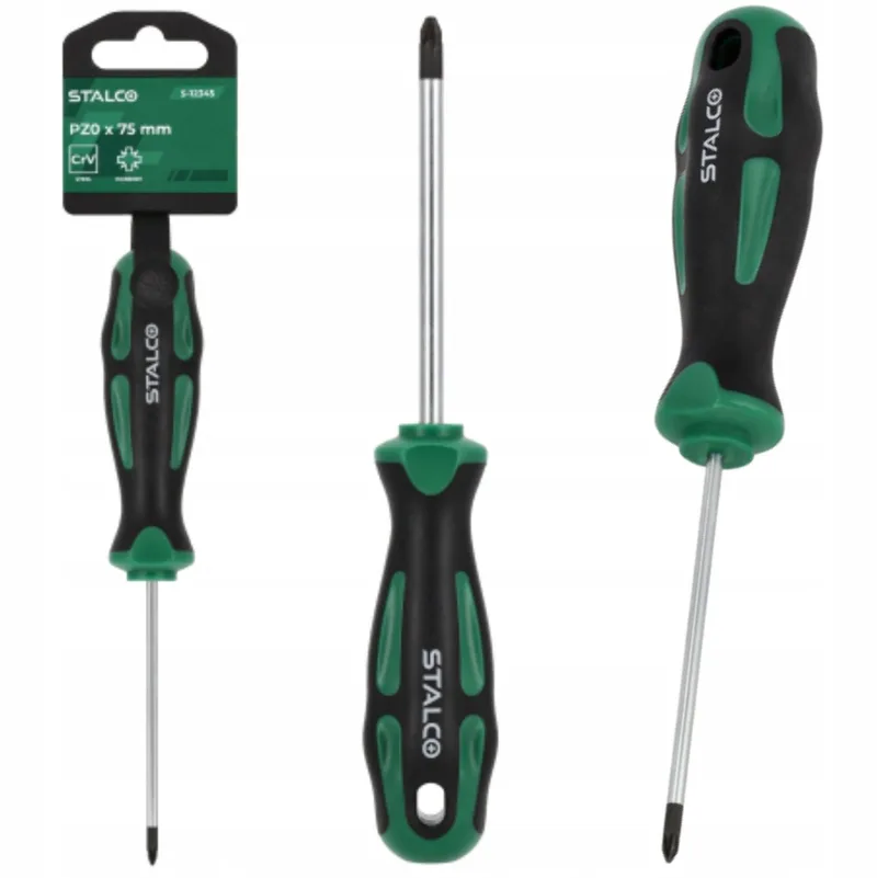 Pozidriv Schroevendraaier PZ0x75mm CrV - Precisie en Duurzaamheid de Stalco – image du produit