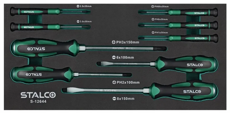 Precisie en Klop Schroevendraaiers Set CrV 9 Delen von Stalco – Produktbild