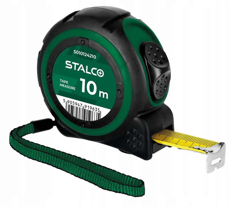 Rolmaat 10m x 25mm - Duurzaam en Nauwkeurig von Stalco, Schwarz – Produktbild