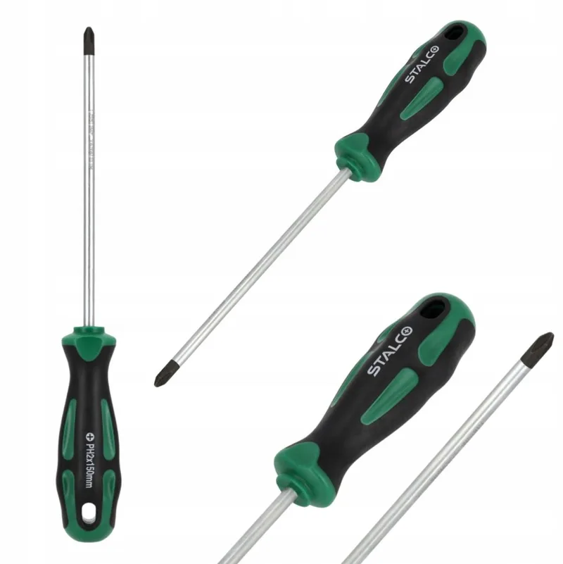 Schroevendraaier Phillips PH2 x 150 mm CrV van Stalco, Groen – productafbeelding