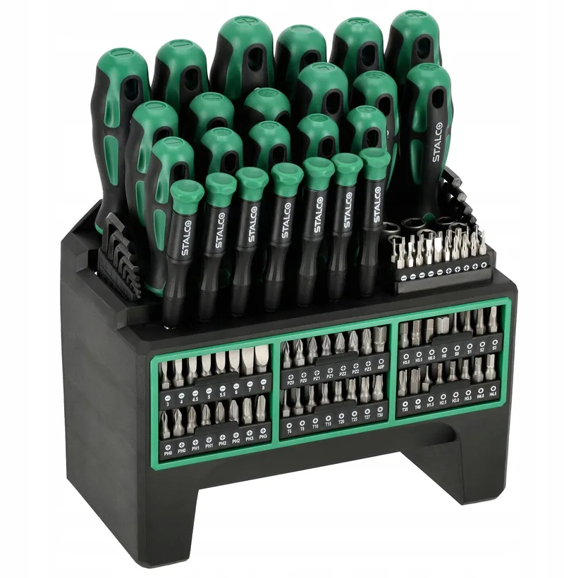 STALCO 114-delige Schroevendraaier & Bit Set - Professioneel Gereedschap de Stalco, Noir – image du produit