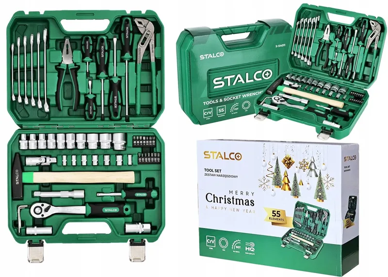 Stalco 55-delige doppenset 1/2" & 1/4" - Gereedschapskoffer by Stalco – product image