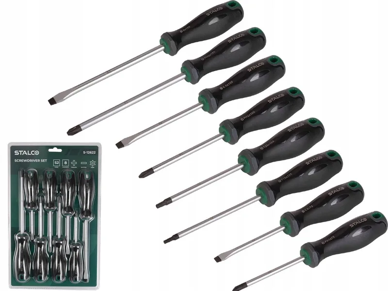 Stalco 8-delige Schroevendraaierset - Magnetische S2 Staal Bits by Stalco – product image