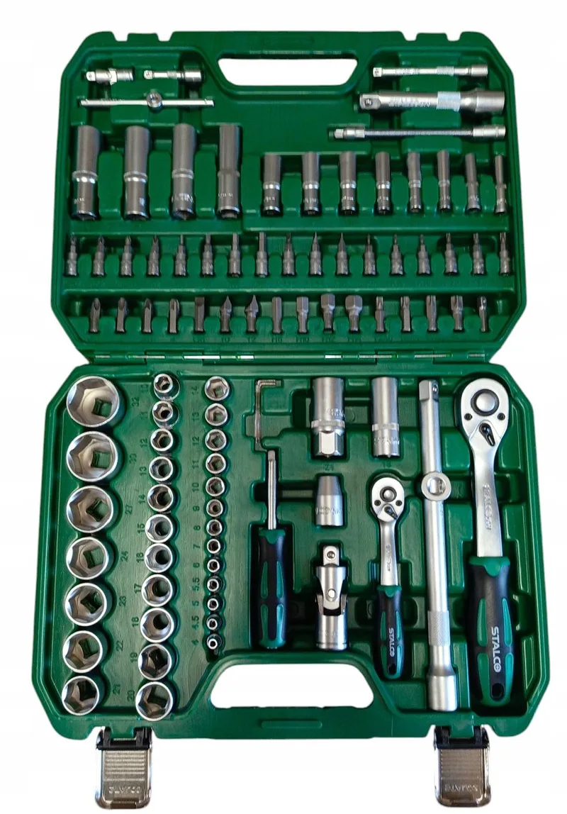 Stalco 94-delige Doppenset 1/2" & 1/4" - Complete Gereedschapskist by Stalco, Green – product image