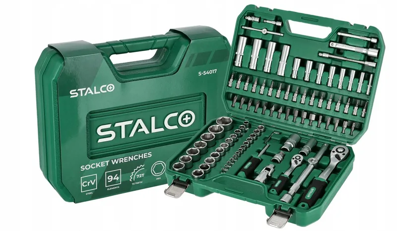 Stalco 94-delige Doppenset 1/2" & 1/4" - Gereedschapskoffer by Stalco, Green – product image