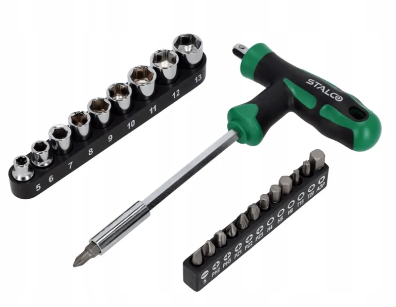 T-sleutel Set 23 Delig met Bits en Doppen by Stalco – product image