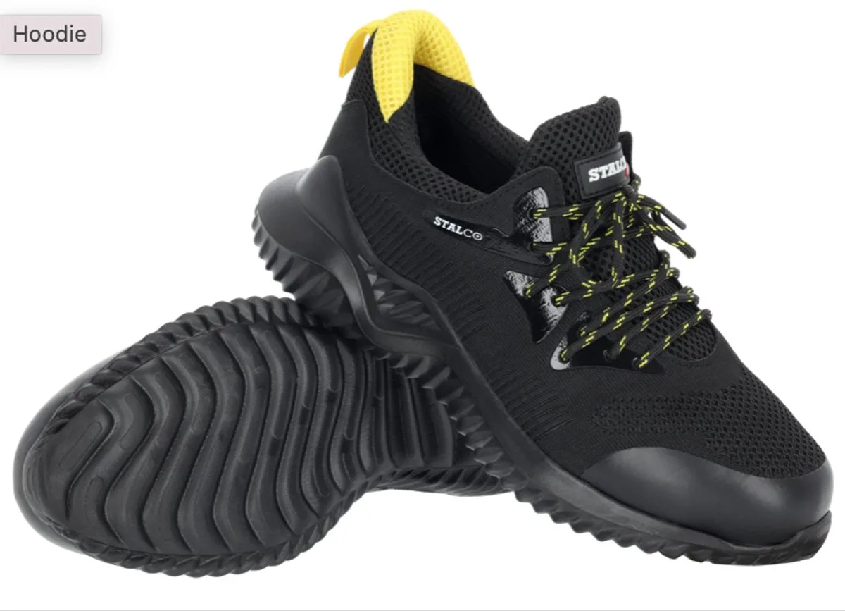 Tomas OB Werkschoenen – Lichtgewicht & Ademend – Antislip Zool – SRA Gecertificeerd de Stalco, Noir, 42 – image du produit