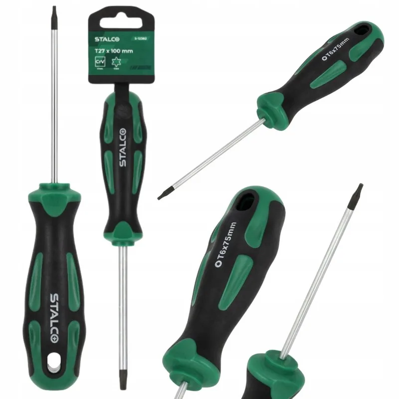Torx Schroevendraaier T30 x 100 mm CrV by Stalco, Green – product image