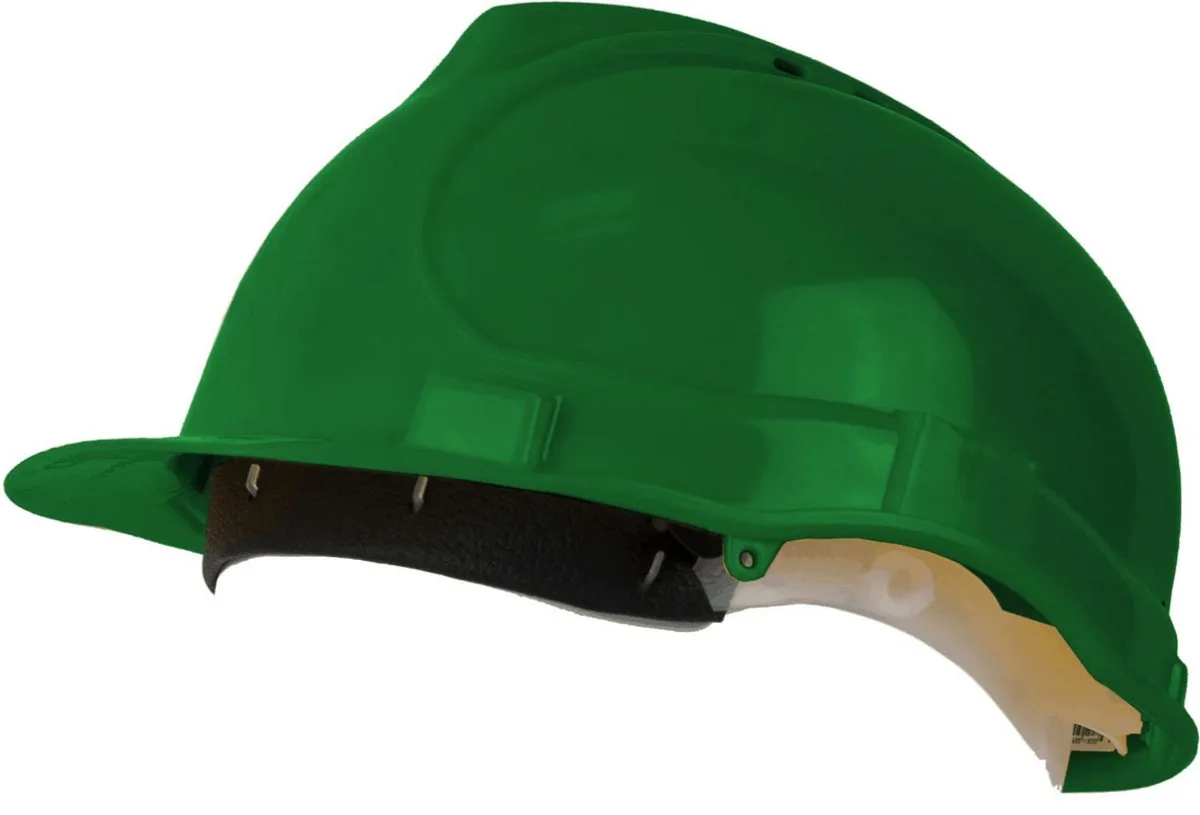 Veiligheidshelm – Bouwhelm met Verstelbare Binnenwerk – EN397 – Comfortabel & Slagvast – Bouwhelm de Stalco, Vert – image du produit
