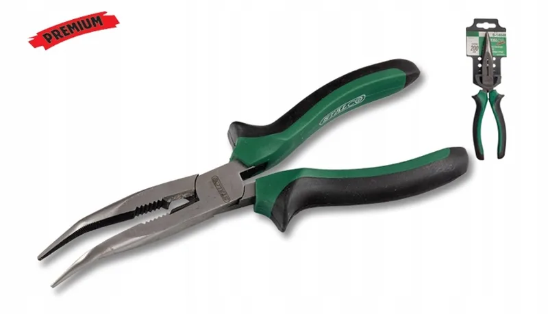 Verlengde gebogen tang 160 mm - Premium kwaliteit by Stalco, Green – product image