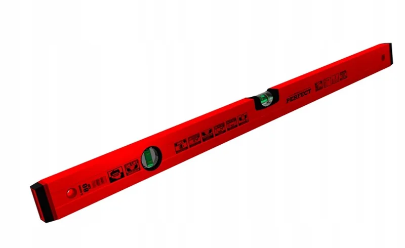 Waterpas 120cm Aluminium - Precisie & Duurzaamheid van Stalco, Rood – productafbeelding