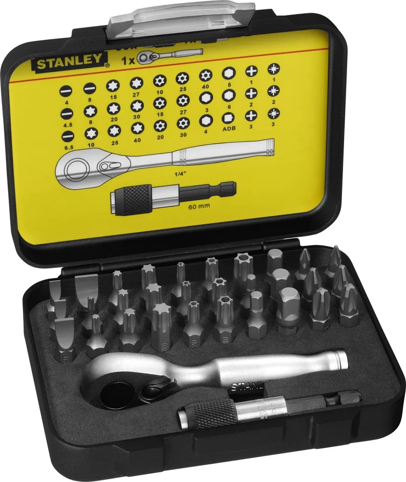 1-13-904 Bitset 32-delig Incl. miniratel by Stanley, Grey – product image