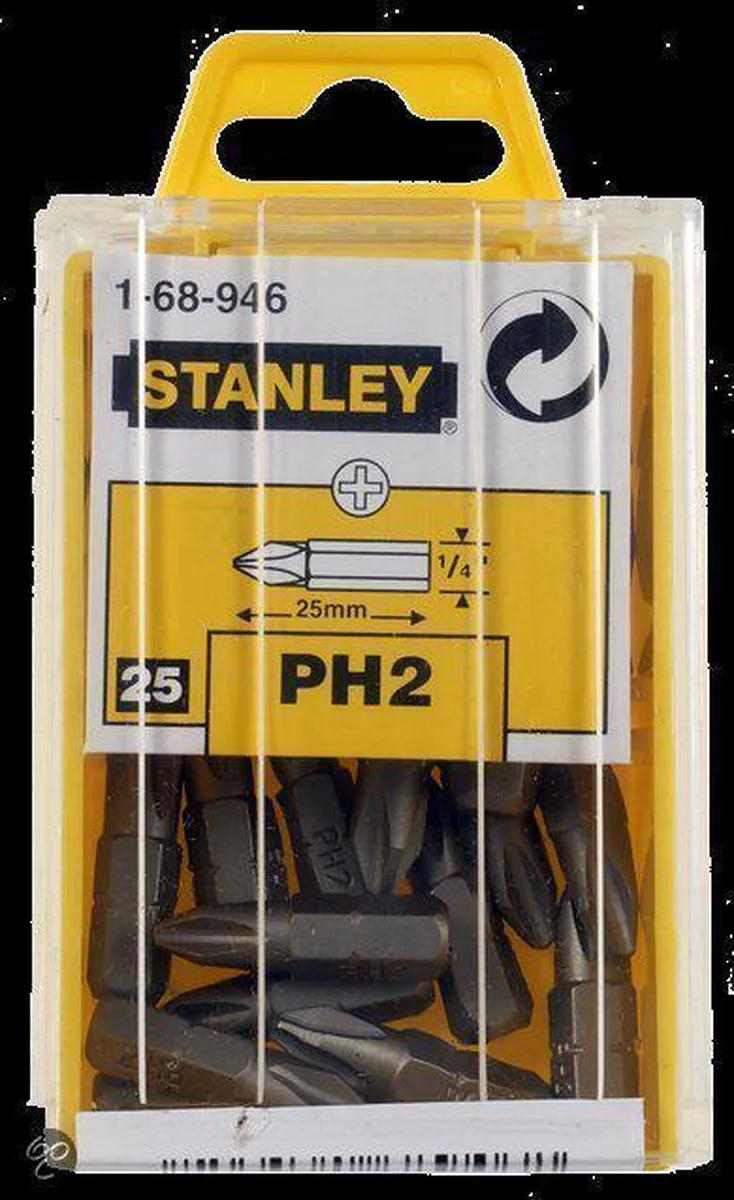 1/4" Bits Phillips Nr2 van Stanley – productafbeelding