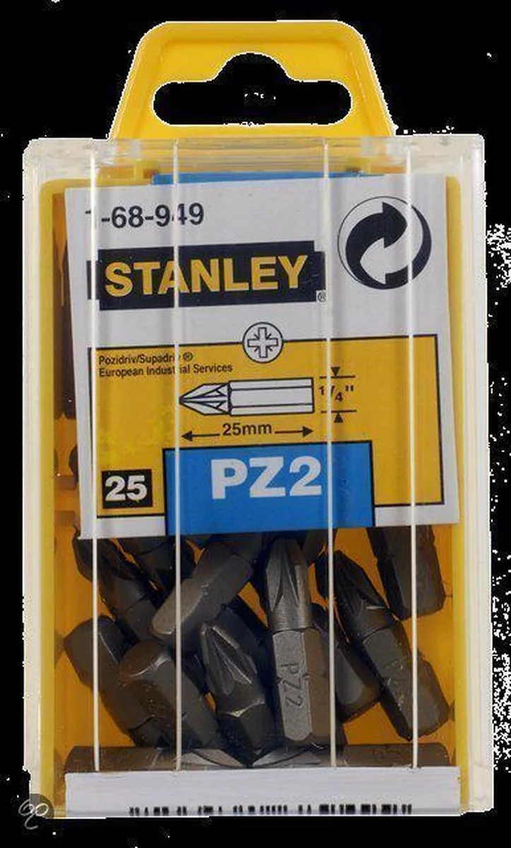 1/4" Bits Pozidriv Nr2 van Stanley – productafbeelding