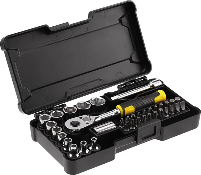 1/4DR 37PC COMPACT SOCKET SET - STMT82672-0 de Stanley, Jaune – image du produit