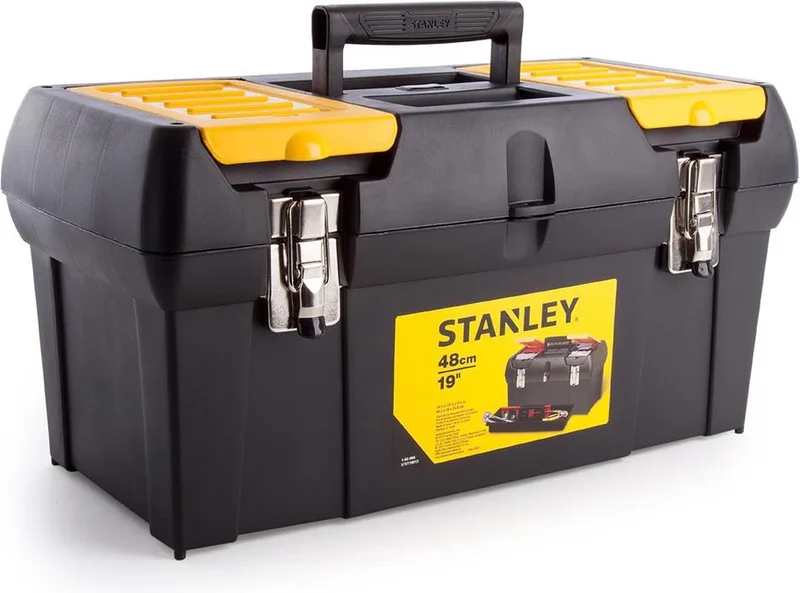 1-92-066 Batipro Gereedschapskoffer - 19" - uitneembare gereedschapsbak de Stanley, Noir, Jaune – image du produit