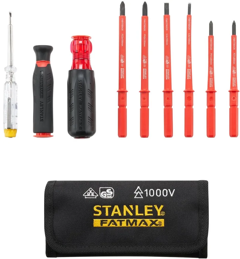 10-delig Multi-bit schroevendraaierset VDE - FMHT66426-0 de Stanley, Noir – image du produit