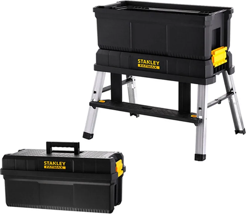 3-in-1 25” Gereedschapskoffer met Trapje - FMST81083-1 de Stanley, Noir, Jaune – image du produit