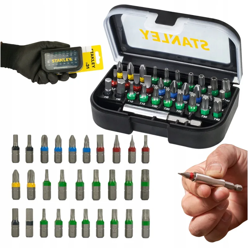 31-delige Bitset met Magnetische Houder - Diverse Types de Stanley – image du produit