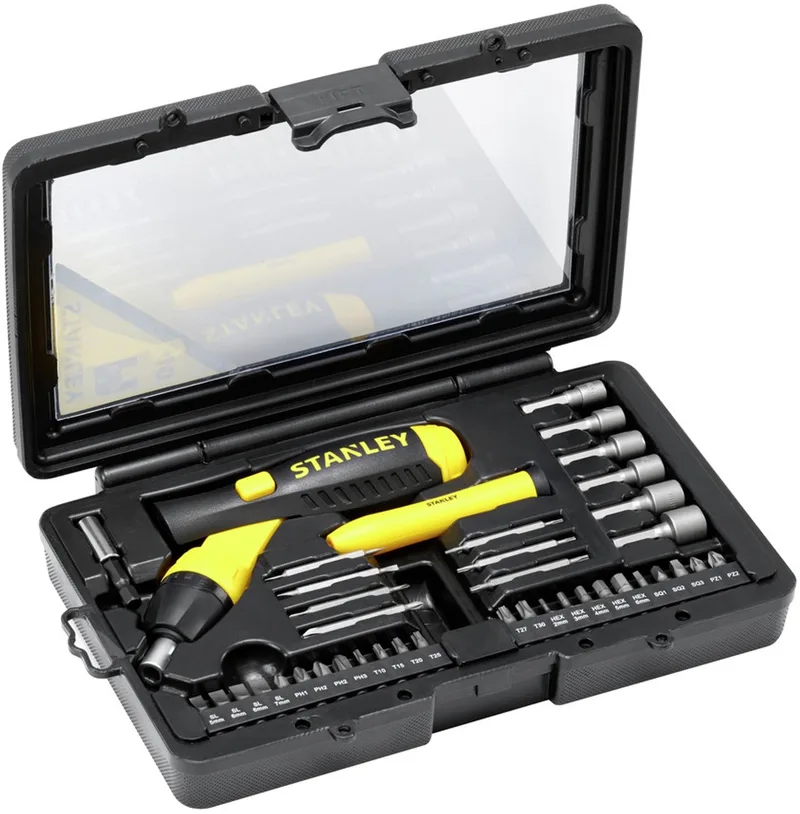 38 Delige Pistoolgreep Ratel-Bit-Set - 0-63-038 by Stanley, Black – product image